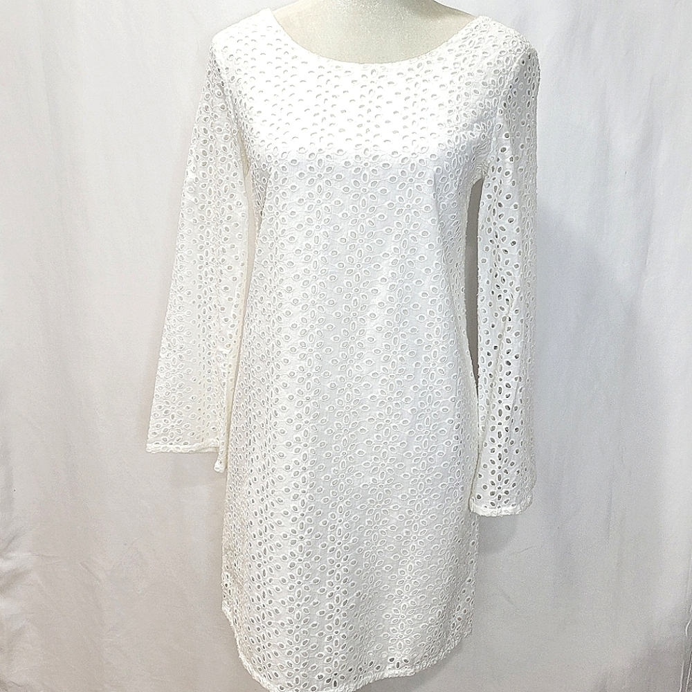 Heyton NWT Size XS Eyelet Ling Sleeve Fully Lined Dress